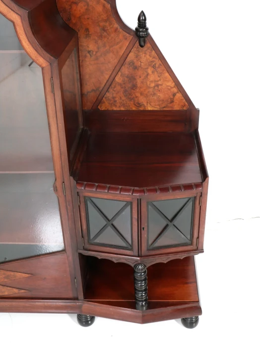 Art Deco Vitrine by Max Coini, Walnut & Burl, Dutch Design, 1920s